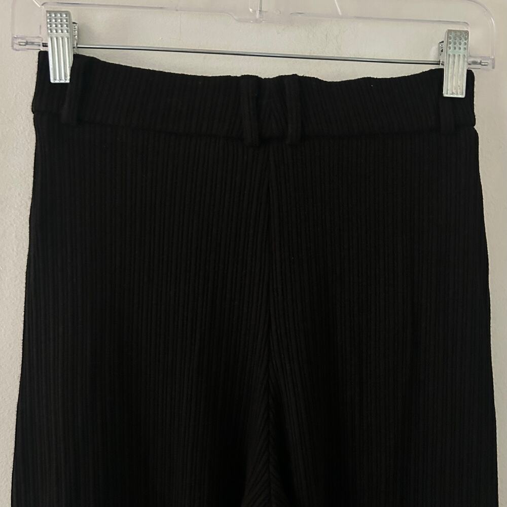 OGL Women's High Rise Plicated Textured Wide Leg Pant Trousers Black XS New - Picture 5 of 9